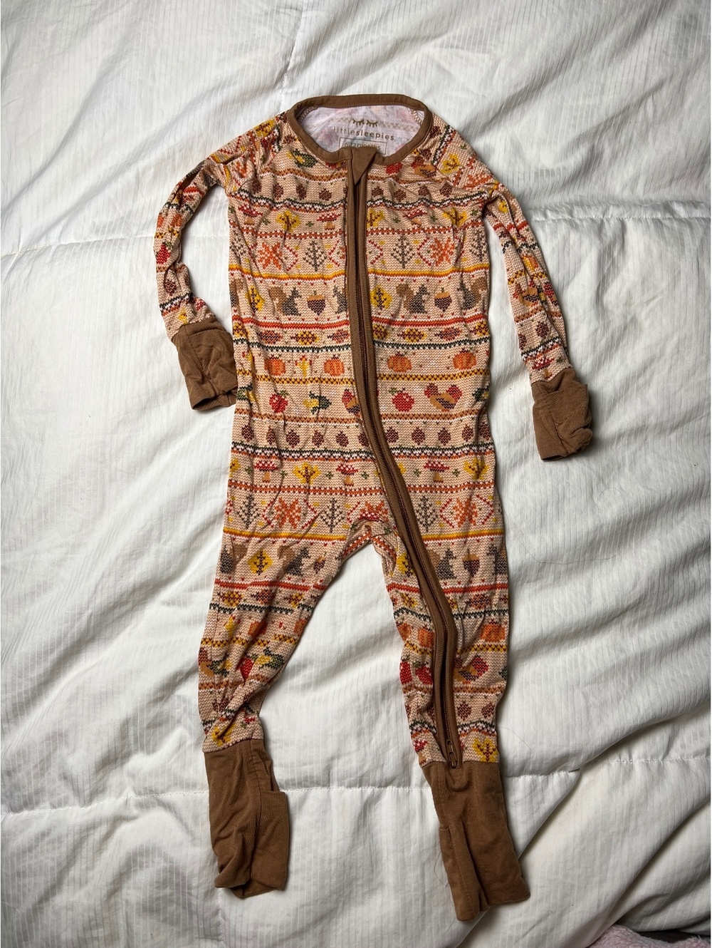 Little Sleepies Harvest Fair Isle Size 6-12m